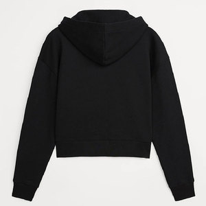 Sudadera con capucha recortada cuadrada en blanco para hombre, ropa de calle de gran tamaño de algodón de alta calidad, Sudadera con capucha recortada personalizada con logotipo estampado - Product Image 3