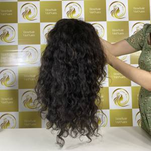 Perruques cheveux ondulés couleur naturelle100 % Vietnam extensions de cheveux humains haute qualité russe en vrac cheveux naturels - Product Image 6