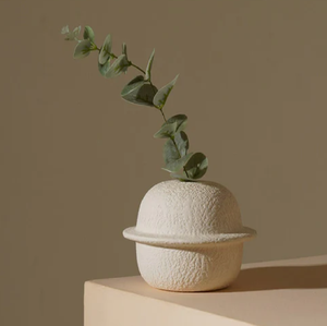 แจกันดอกไม้เซรามิกลายใบไม้สีขาวเพรียวบางตกแต่งบ้านสำนักงานโรงแรมดีไซน์ทันสมัยขายส่ง - Product Image 4