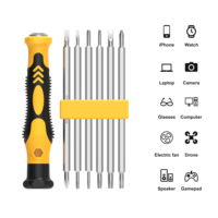 Kit de tournevis de précision magnétique 7-en-1 Mingtu MT-T710 en acier, embouts Torx professionnels pour réparation d'ordinateurs/portables/iPhones - OEM