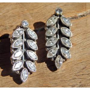 ต่างหูเงินสเตอริ925เซอร์โคเนียลูกบาศก์แฮนด์เมดทันสมัยต่างหูเหลี่ยมเพชรพลอยเพทายของขวัญที่สมบูรณ์แบบ - Product Image 3