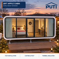 Maisonnette Apple Cabin de 40 pieds clé en main, entièrement équipée, préfabriquée pour complexe hôtelier de luxe et villa d'hôtes privée