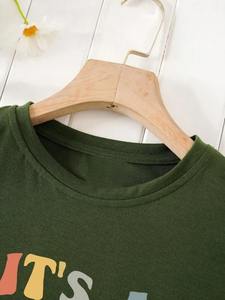 Camiseta estampada Puff para mujer Camiseta estampada Puff con logotipo personalizado para mujer - Product Image 5