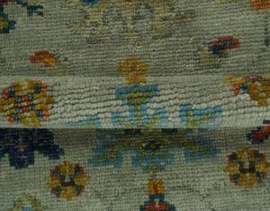 Tapis Oushak Bleu Marine 9x12 Grand Tapis Turc Surdimensionné avec Motif Abstrait Beige et Design Abstrait - Product Image 4