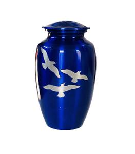 Urna de cremación artesanal de Metal de estilo americano de alta calidad, suministros para cenizas funerarias para adultos, fabricante de India - Product Image 2