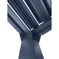 Jet-Line Dubai II Modèle 20081 Pavillon en aluminium 3x3M avec toit à persiennes coupe-vent, Tente de jardin, Auvent, 98kg, 4x4 Space Arbours