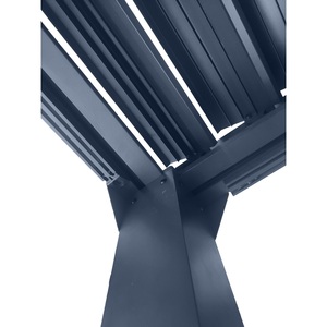 ศาลาอลูมิเนียมดูไบ II ขนาด 3x3 เมตร พร้อมหลังคาบานเกล็ดกันลม เต็นท์คลุมสวน โครงสร้างสวนใหม่ ขนาด 4x4 เมตร - Product Image 5