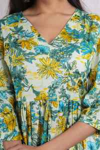 Robe évasée élégante pour femmes manches courtes imprimé été église carrière bureau Occasions formelles élégant bureau dames une poche - Product Image 5