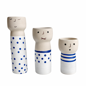 Juego de Jarrones de Cerámica Modernos Hechos a Mano, Acabado Mate, Jarrones Decorativos para Mesa, Interior Esmaltado, Resistentes a los Arañazos, Ecológicos para el Hogar - Product Image 1