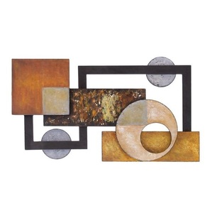 Étagère murale moderne en bois massif à entrecroisement avec étagères de présentation flottantes à 4 niveaux pour la décoration intérieure Art décoratif en gros - Product Image 3