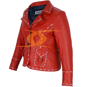 Chaqueta de cuero de Invierno para mujer a prueba de viento más vendida Material de la mejor calidad Diseño OEM personalizable para damas - Product Image 2