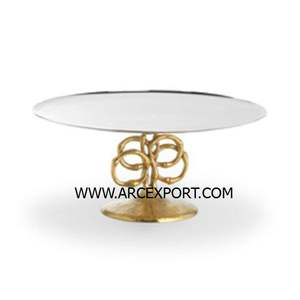New Antique Design Table Decorative Cake Stand Golden Crystals Metal Cake Stand Sweet Dessert Display for Wholesale Suppliers - Product Image 5