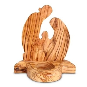Bethlehem Handmade Olive Wood Jar Shape <b>Tealight</b> <b>Holder</b> for Home Decoration - Product Image 2