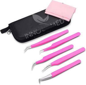 Nuevo estuche de piel sintética con punta puntiaguda para pinzas de extensión de pestañas Material de acero inoxidable - Product Image 6