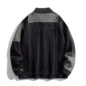 Vestes Denim pour Hommes Printemps Automne Vêtements d'Extérieur Surdimensionnés Délavés pour Homme Fermeture Éclair Col Rabattu Manteaux Jean Vintage Streetwear - Product Image 4