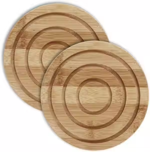 Posavasos de madera de acacia de fábrica personalizado posavasos de madera de nogal posavasos de haya para taza de té y café de artesanía creciente - Product Image 3