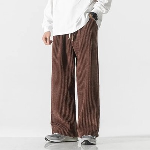 Pantalons décontractés pour hommes Streetwear Pantalons droits en velours côtelé Pantalons amples à jambes larges de couleur unie vintage pour hommes Pantalons Harem pour couples - Product Image 2