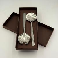 Ensemble de couverts en métal au design unique, lot de 2, fabriqué à la main pour une utilisation domestique en cuisine, ensemble de cuillères en métal, fournisseur en gros à bas prix
