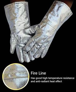 Venta al por mayor de guantes de protección de manos de alta resistencia al calor Fabricantes DE TRABAJO Guantes de seguridad de cuero - Product Image 4