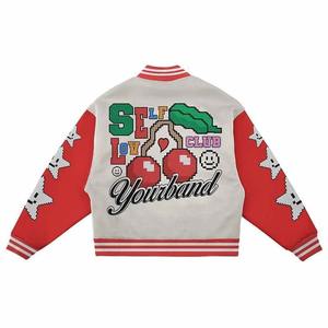 Men's Vintage <b>Baseball</b> <b>Bomber</b> <b>Jacket</b> College and School Varsity <b>Jacket</b> with Embroidered Patch and Letter Pattern - Product Image 5