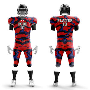 2025 uniforme de fútbol americano juvenil transpirable 100% poliéster manga corta conjuntos de uniformes de talla grande - Product Image 4