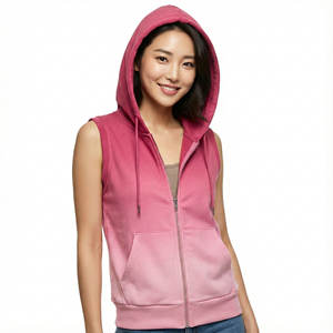 Sweat-shirts sans manches à capuche personnalisés avec logo, couleurs et tailles imprimées, vêtements décontractés pour femmes, vêtements de sport, prix de gros, débardeurs à capuche - Product Image 1