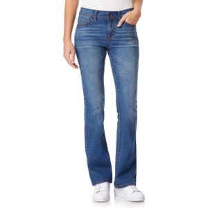 NOUVEAU Vente en gros de jeans évasés pour femmes pantalon en jean à jambes larges pour femmes taille haute jeans cloche pour femmes logo personnalisé - Product Image 2