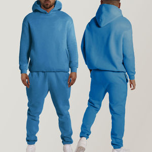 Conjuntos Deportivos de Dos Piezas Unisex con Sudadera con Cremallera y Pantalones Deportivos, Ropa Deportiva Informal, Transpirable, de Poliéster/Algodón Grueso - Product Image 5