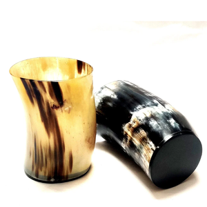 Verres à boire en corne naturelle de la meilleure qualité, taille personnalisée, verres à boire viking en corne courte, couleur naturelle, poterie en céramique - Product Image 2