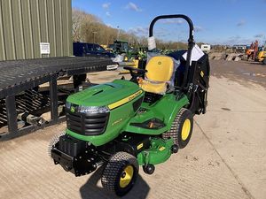 Mini-tracteur tondeuse autoportée diesel 2026 vert-jaune DIY avec bac de ramassage arrière de 200 L pour jardin, ferme et sentiers - Product Image 1