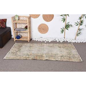 พรมขนสัตว์สไตล์วินเทจคลาสสิกขนาดใหญ่สีเบจสีเขียวขนาด3.1x5.9ฟุตสี่เหลี่ยมผืนผ้าห้องโถงลาย Viscose วัสดุ PP น้ำยาง - Product Image 1