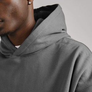 Unisex OEM Factory Hoodie in <b>Brushed</b> Fleece with Custom Pattern Embroidered Applique for Streetwear - Product Image 4