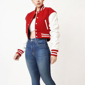 Chaqueta Deportiva Personalizada con Estampado, Transpirable, de Lona, Estilo Crop Top, Holgada, Informal, Acolchada, para Mujer, de Poliéster - Product Image 5