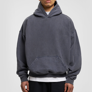 Haute Qualité Français Terry Streetwear 500 Gsm À Capuche Surdimensionné Lourd À Capuche Logo Vierge Personnalisé Coton Pull À Capuche - Product Image 2