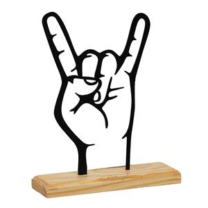 Belle sculpture à la main en métal noir avec base en bois Accent décoratif idéal pour le salon et l'espace de travail - Product Image 6