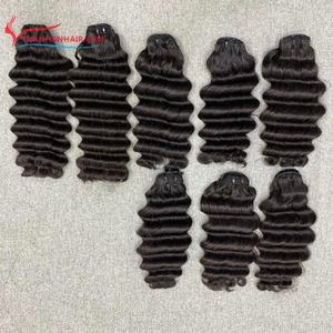 Precio de fábrica Extensiones de cabello virgen vietnamita crudo Cabello de onda profunda Tejido Cabello de calidad superior - Product Image 1