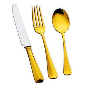 Juego de cubiertos de acero inoxidable de 5 piezas de estilo americano clásico con elegantes asas largas en tono plateado elegante y ecológico - Product Image 5