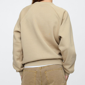 เสื้อสเวตเตอร์ลำลองปักไหล่แขนยาวคอเสื้อสวมหัวของผู้หญิงโลโก้ตามสั่งผลิต - Product Image 3