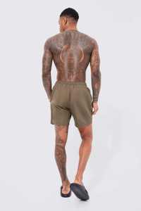 <b>Men</b> Sweat <b>Shorts</b> <b>with</b> <b>Elastic</b> <b>Waist</b> and Side Pockets Quick Dry Breathable Solid Acid Wash High Street Style 100% Polyester OEM - Product Image 3