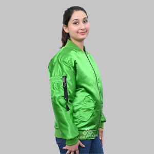 Chaqueta de bombardero de hombre impermeable de nailon con doble cremallera y diseño de invierno con logotipo personalizado - Product Image 3