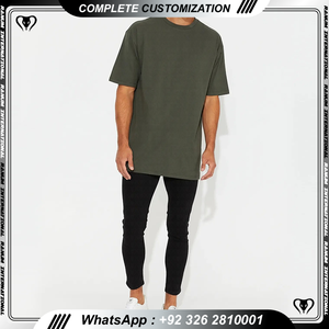 เสื้อยืดโอเวอร์ไซส์ผ้าคอตตอนพิมพ์ลายไหล่ตกไซส์สำหรับผู้ชายขนาดใหญ่พิเศษ - Product Image 4