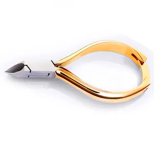D-09 Best Quality Cuticle Nail Nipper Box Joint Single Spring Hard Skin Remover Cuticle Nipper 8mm Tip With Back Lock