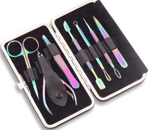Vente en gros Kit d'outils de manucure pédicure de haute qualité Kit d'outils de manucure enduit multicolore avec étui en cuir - Product Image 2