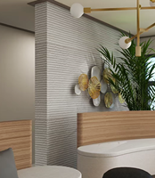 Échantillons de panneaux muraux en pierre souple MCM de haute qualité, modernes, à lignes carrées, imperméables, pour décoration murale intérieure et extérieure