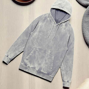 Sudadera con Capucha de Felpa para Mujer, Estilo Vintage, Lavado Ácido, Color Sólido, Ligera, para Uso Diario - Product Image 1