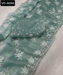Qualité standard Designer Wedding Ware Premium Luxury Beautiful Imported Séquence Work Saree for Bulk Purchase Sari with Blouse - Product Image 1