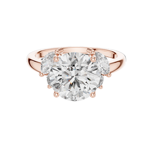 Bague à trois pierres en diamant de laboratoire 3,88 CT pour femmes, clarté VVS-VS EF, or 18 carats, 14 carats, 10 carats et argent 925, rose, jaune, blanc - Product Image 1
