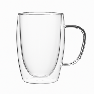 Decorative Hand-Blown <b>Double</b> <b>Wall</b> <b>Glass</b> <b>Mug</b> for Banquet, Event, and Café - Product Image 6