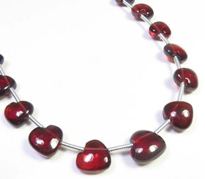 พลอยแดงแอฟริกันแท้ 100% รูปหัวใจ แกะสลัก 25 เม็ด ขนาด 7.5-9 มม. เรียบเนียน คุณภาพสูง หินพลอยหลวมจากโมซัมบิก - Product Image 4