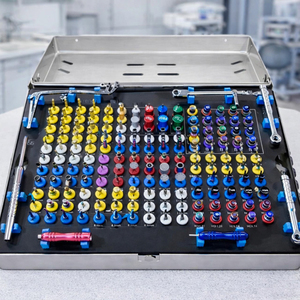 Kit de Instrumentos Dentales de Implante de Acero Inoxidable Manual Universal, 140 Piezas, Caja Completa de Herramientas Quirúrgicas para Colocación de Implantes - Product Image 2
